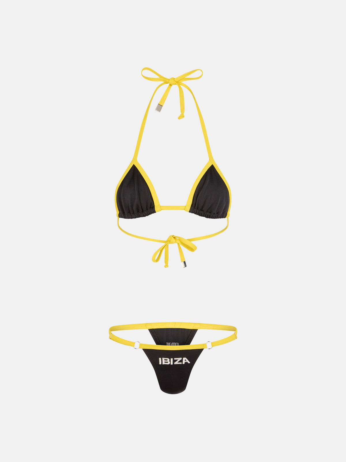The Attico White, black and yellow bikini - L