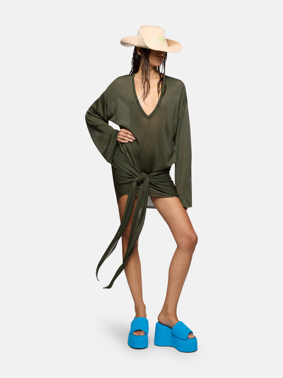 Mini abito dark green