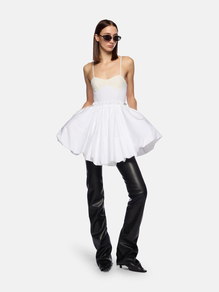 White mini dress