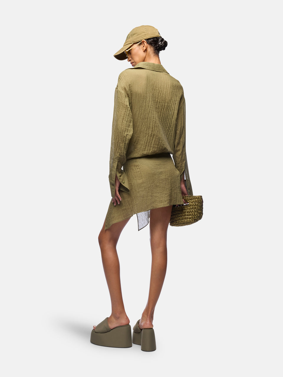 Mini abito military green