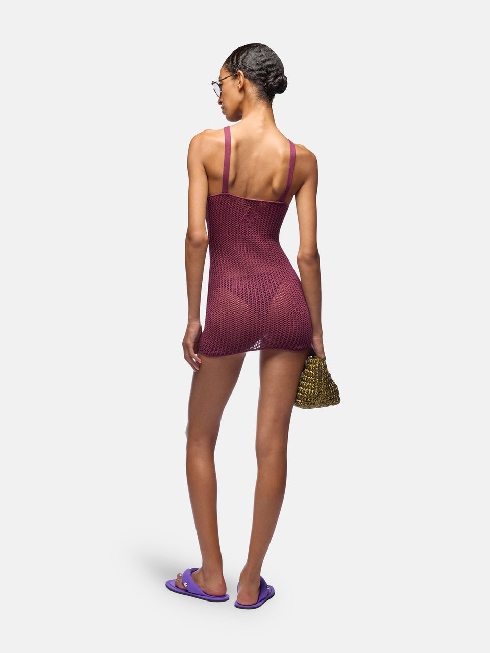 Burgundy mini dress