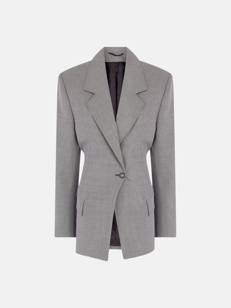 Grey tailoring blazer