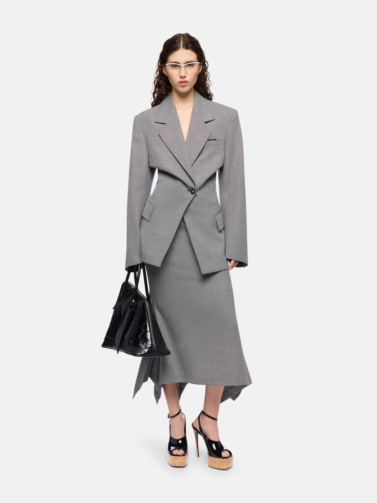 Grey tailoring blazer