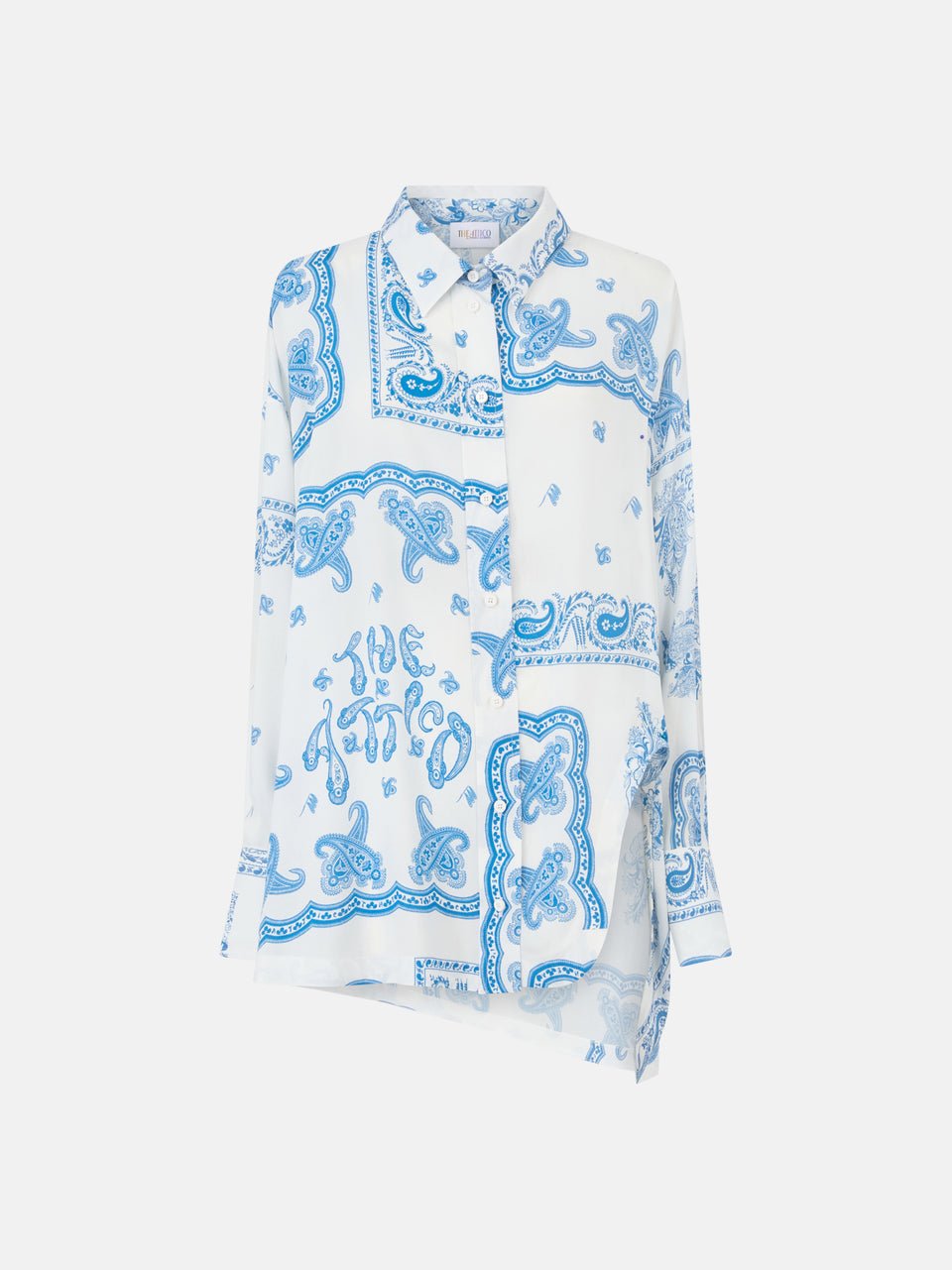 Light blue and white shirt
