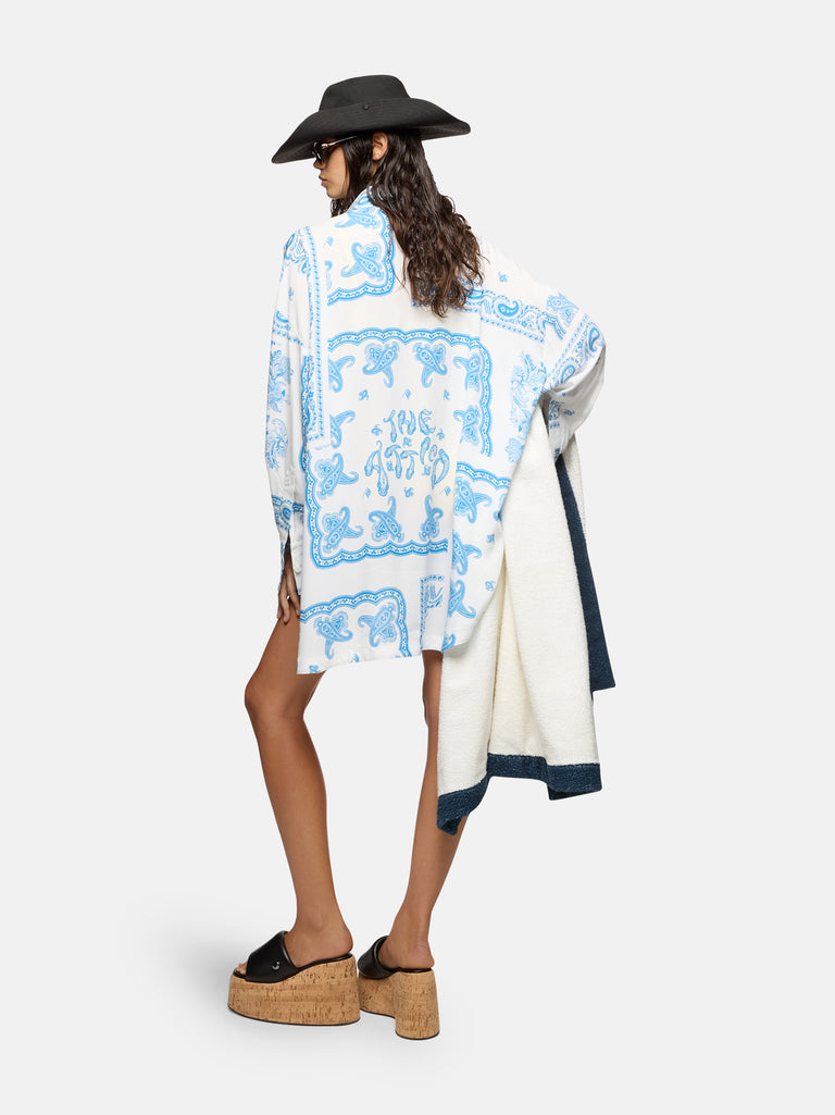 Light blue and white shirt
