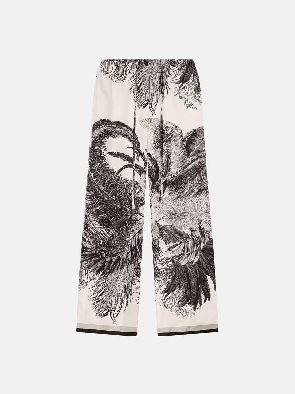 White and black long pant