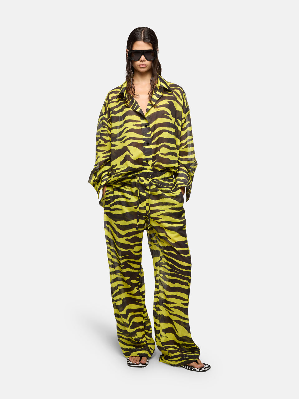 Pantalone lungo black e yellow