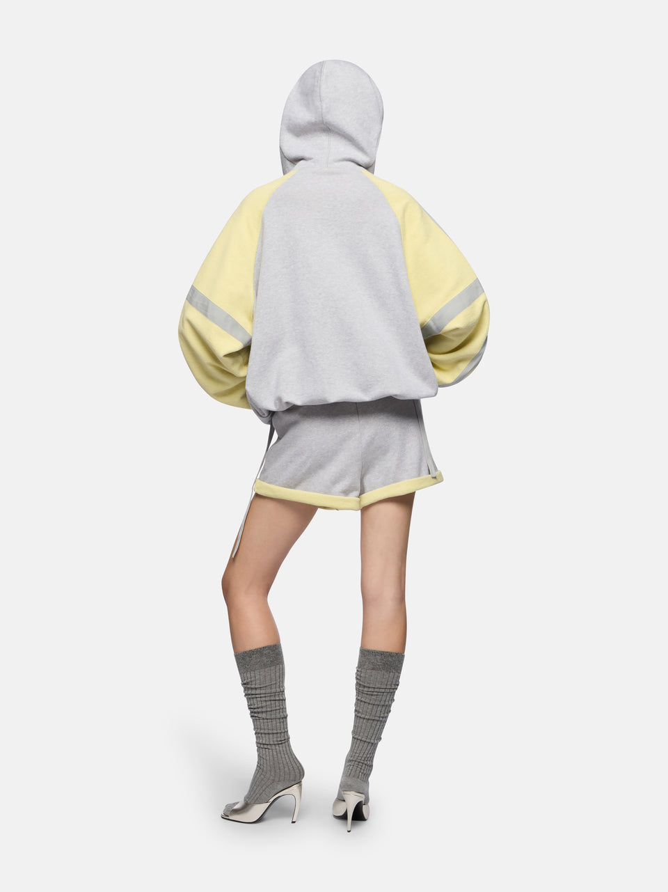 Pantaloni corti grey e honey