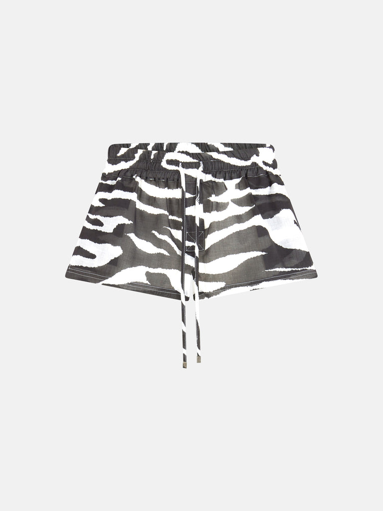 White and black shorts