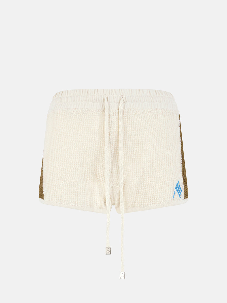 Light yellow and dark brown shorts