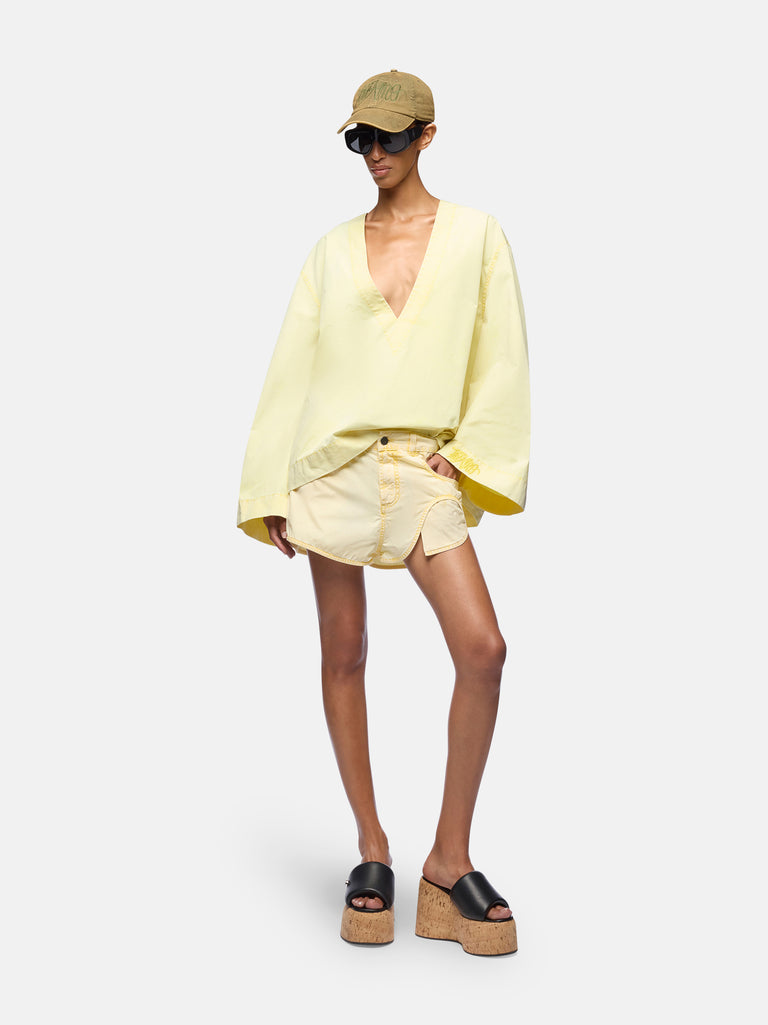 Pale yellow shorts