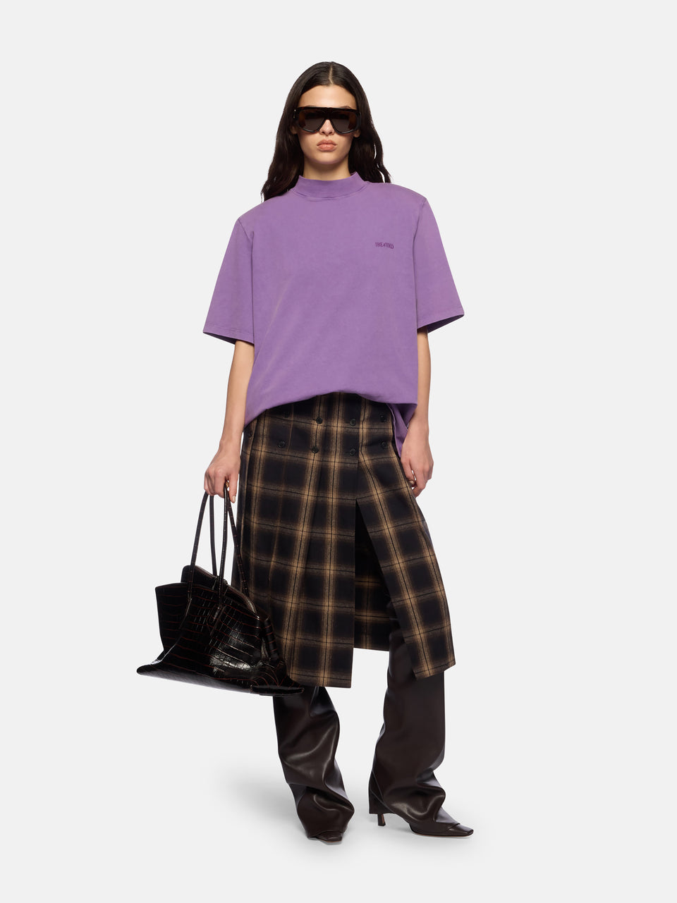 Gonna midi brown shades