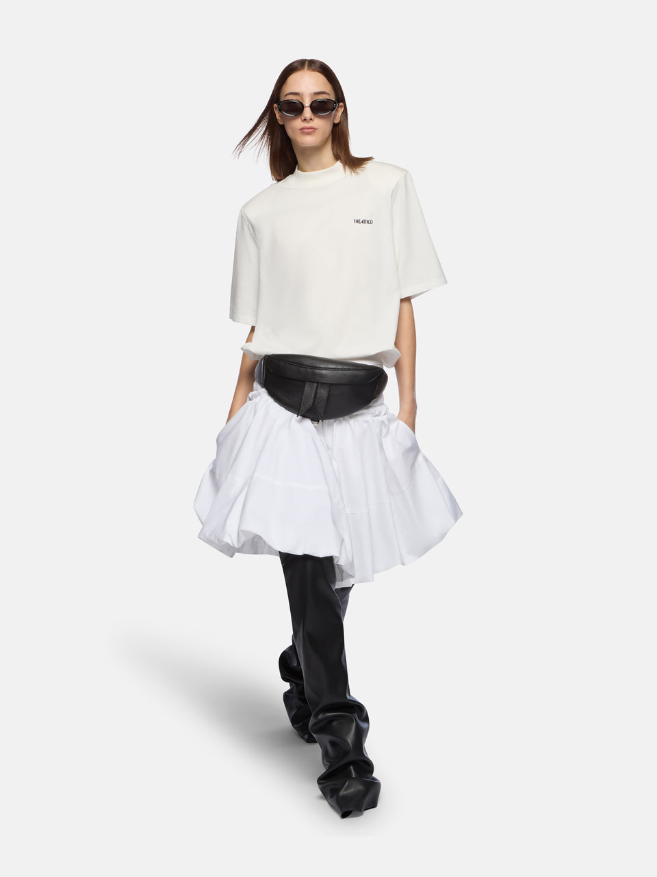 White midi skirt