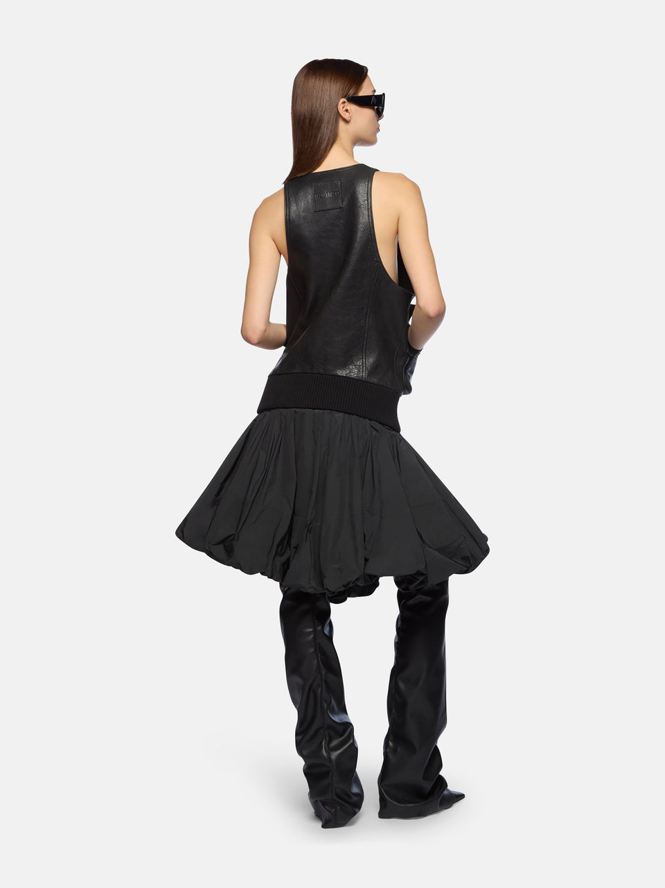 Black midi skirt