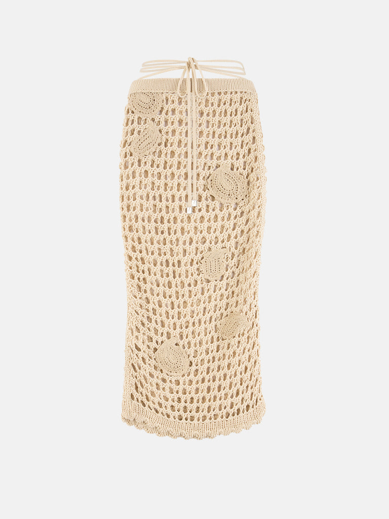 Natural midi skirt