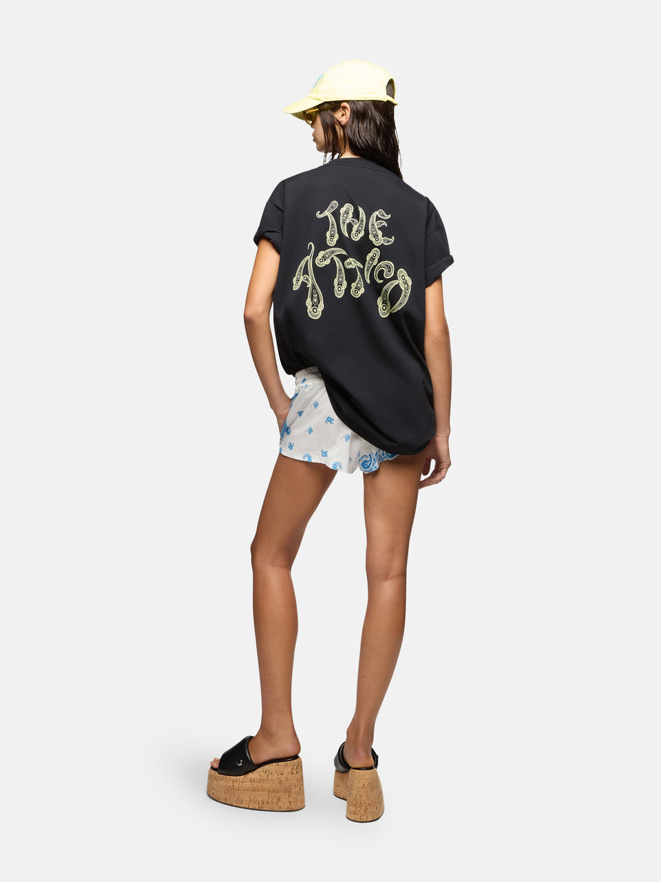 Black and pale yellow t-shirt