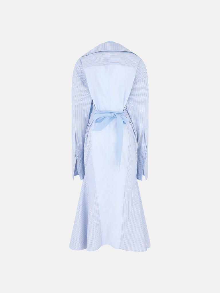 Blue midi shirt dress