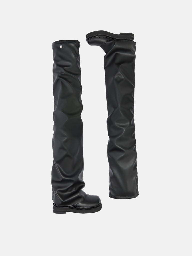 ''Robin'' black thigh-high boot