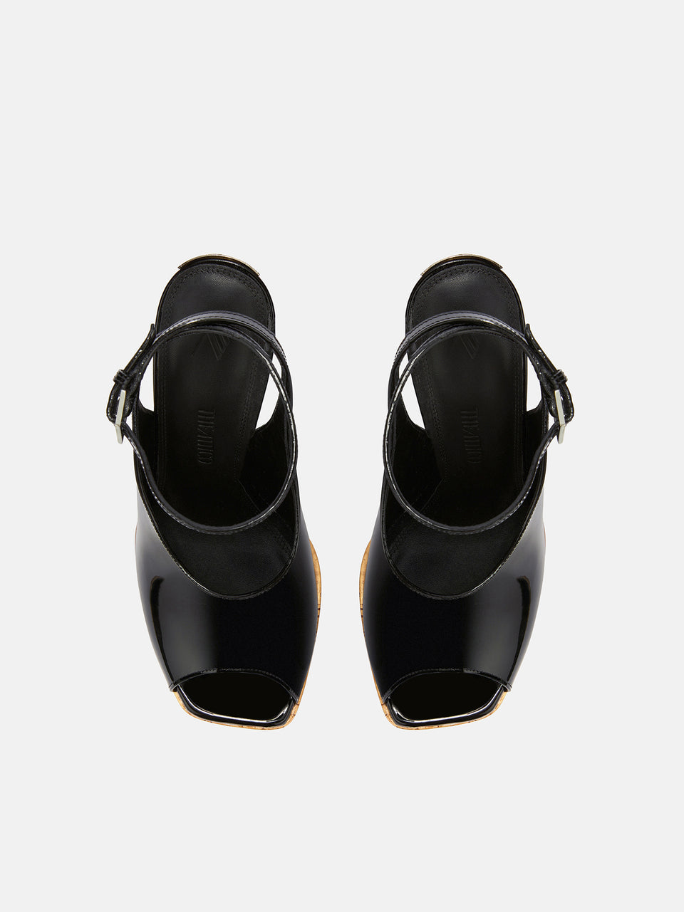 ''Ornella'' black and beige sandal