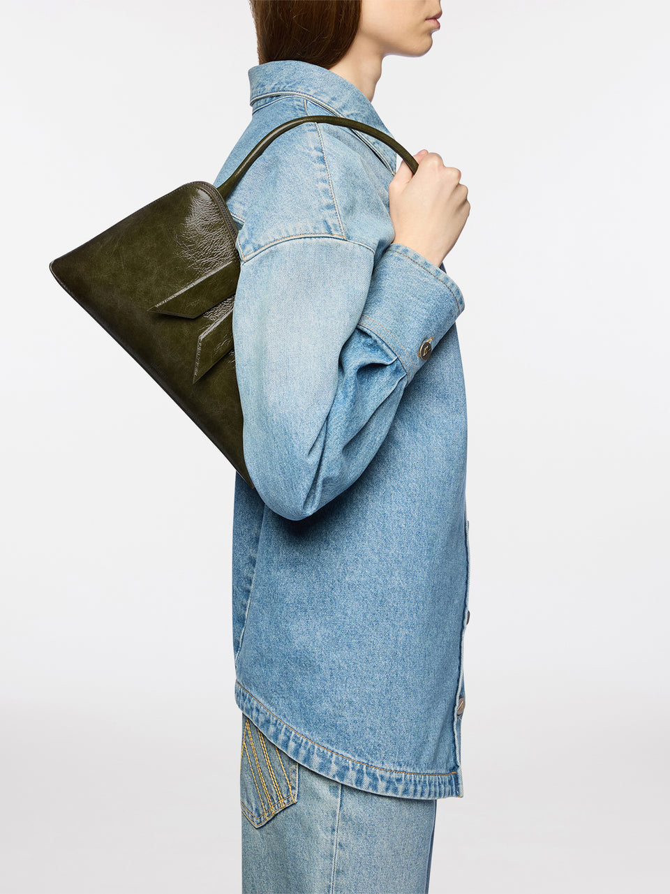 ''Sunrise'' olive brown shoulder bag