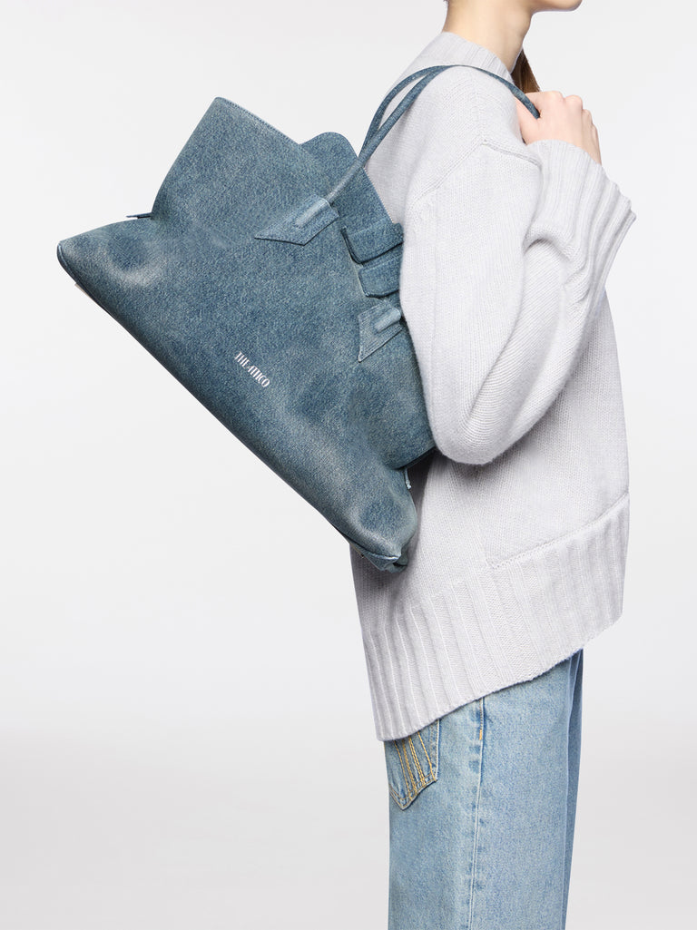 Top handle ''La Passeggiata Medium'' washed denim
