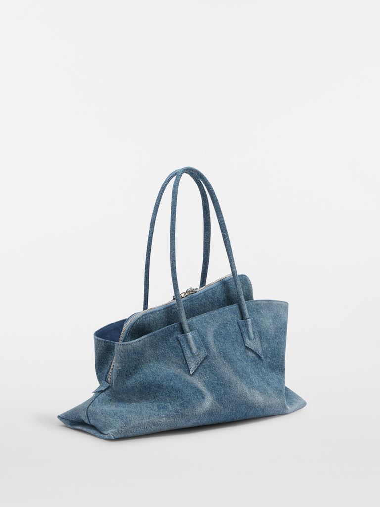 Top handle ''La Passeggiata Medium'' washed denim