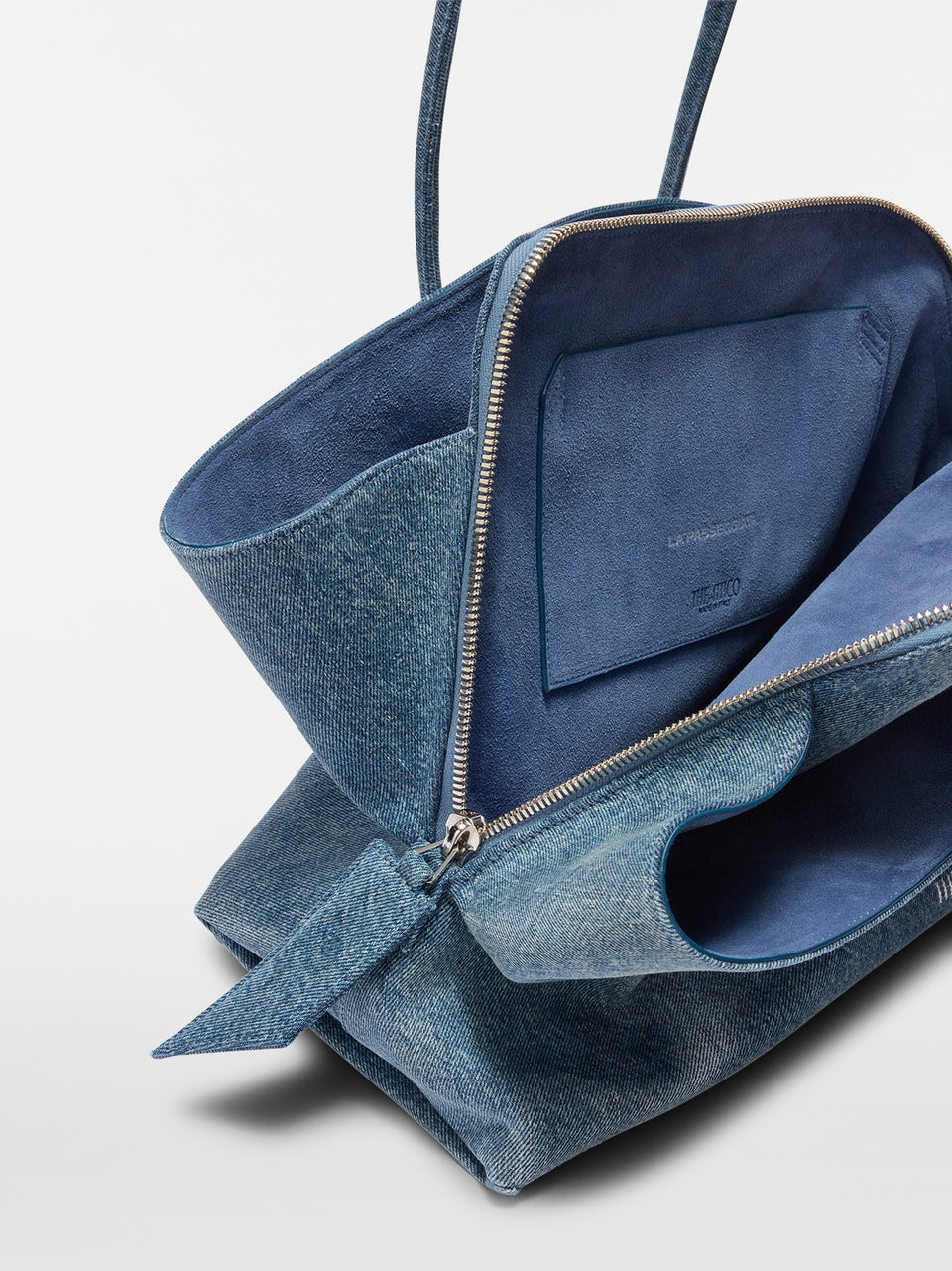 Top handle ''La Passeggiata Medium'' washed denim