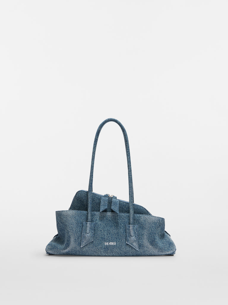 Top handle ''La Passeggiata Small'' washed denim