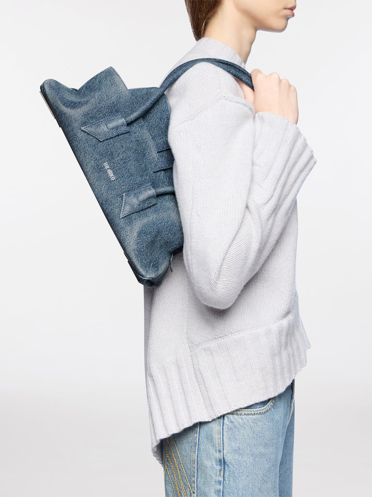 Top handle ''La Passeggiata Small'' washed denim
