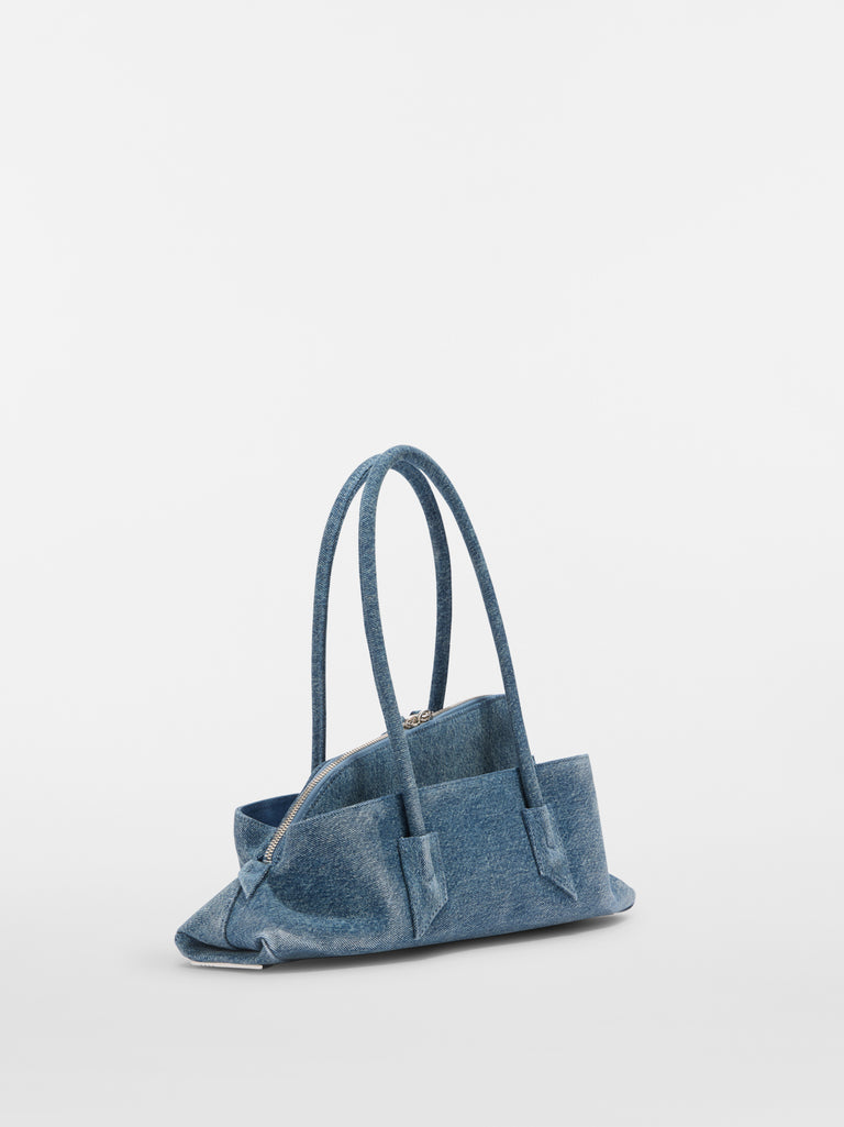 Top handle ''La Passeggiata Small'' washed denim
