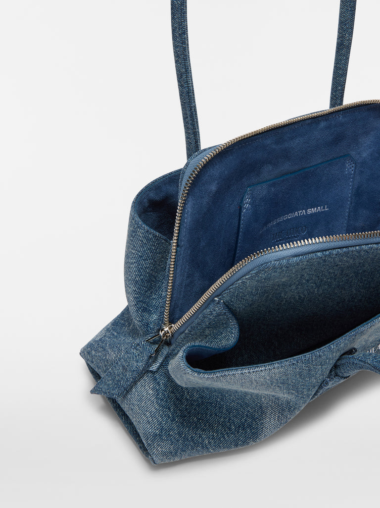 Top handle ''La Passeggiata Small'' washed denim
