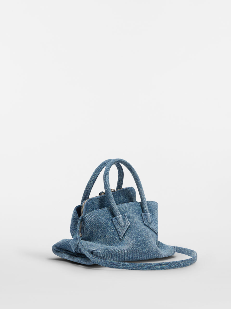 Top handle ''La Passeggiata Mini'' washed denim