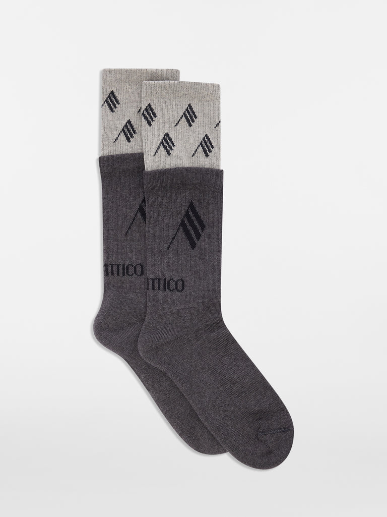 Calzino doppio black e grey