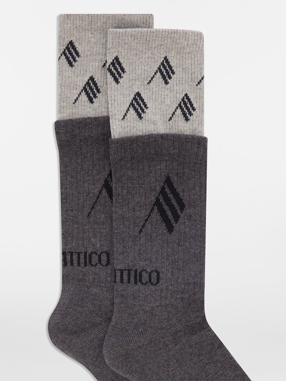 Calzino doppio black e grey