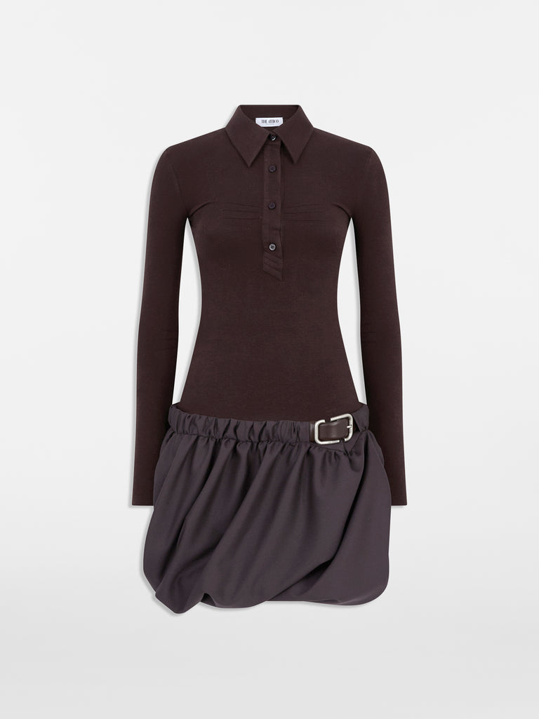 Mini abito dark brown