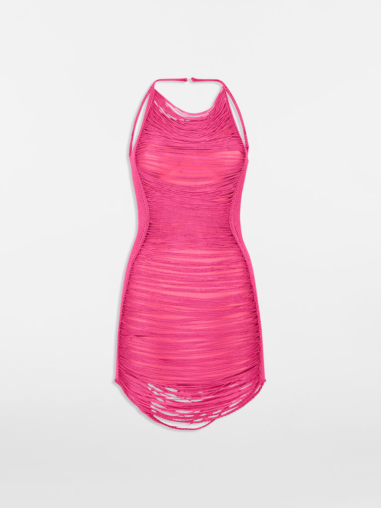 Pink mini dress