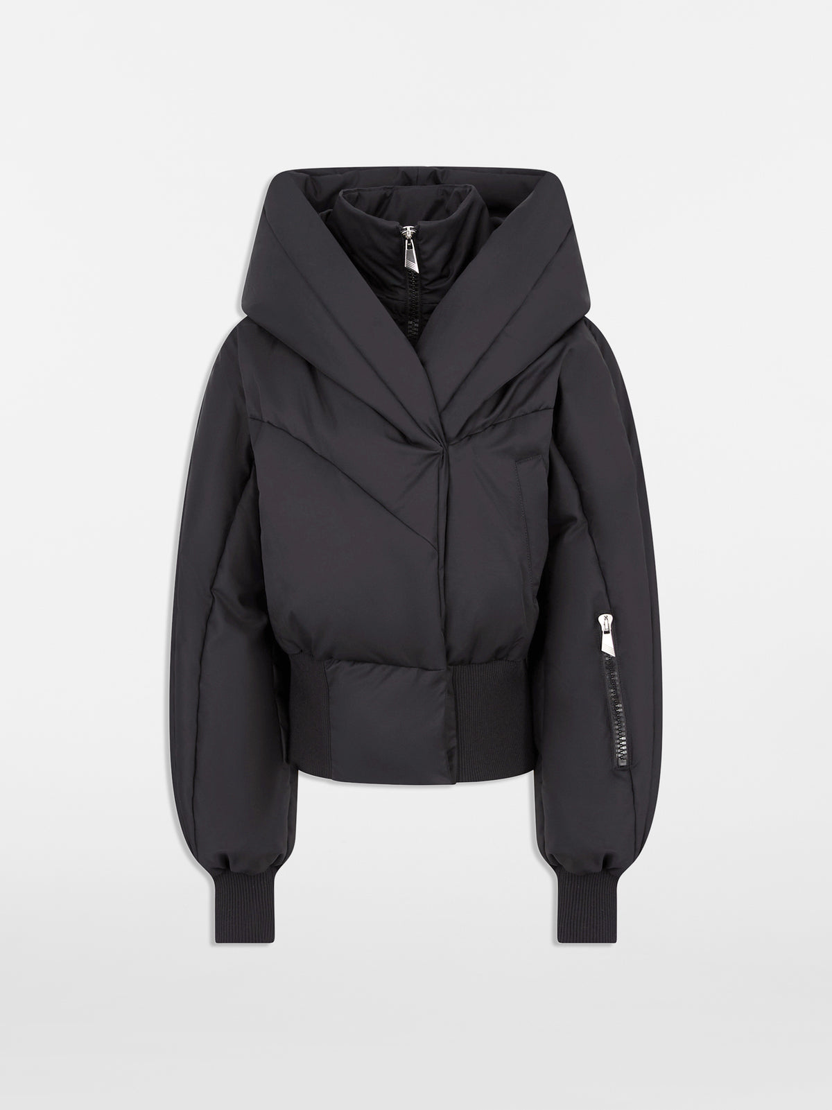 The Attico Black puffer jacket - 36