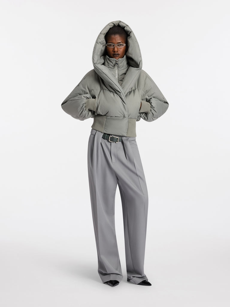 Piumino taupe grey