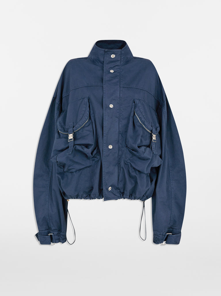 Bomber washed blue