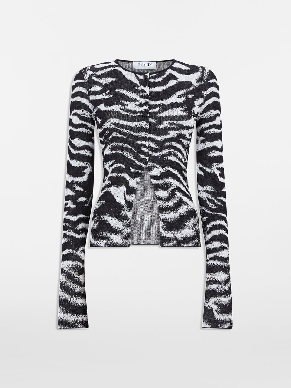 White and black cardigan