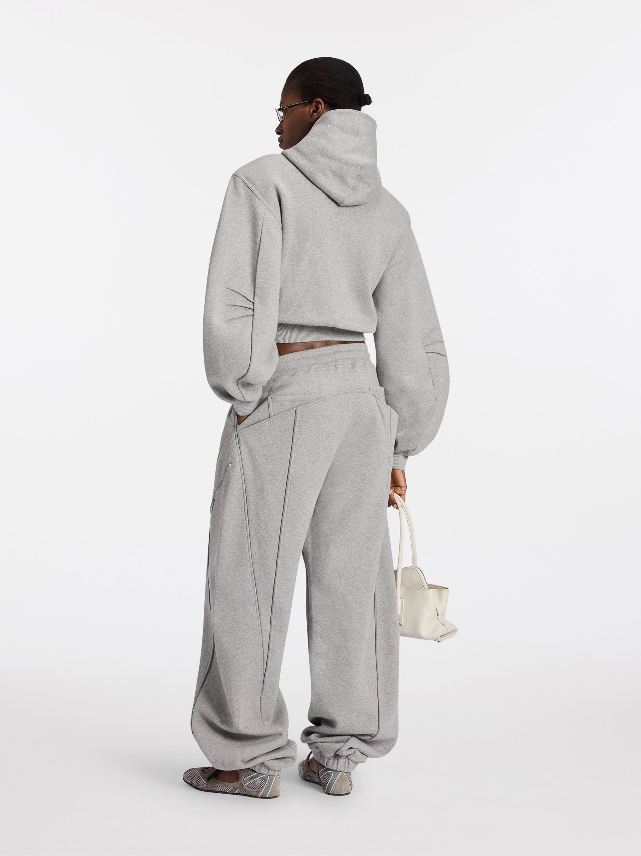 Melange grey sweatshirt | THE ATTICO®