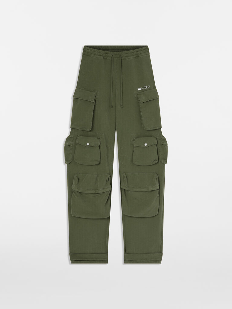 Pantalone lungo jogger forest green