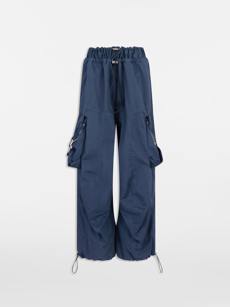 Pantalone lungo cargo washed blue