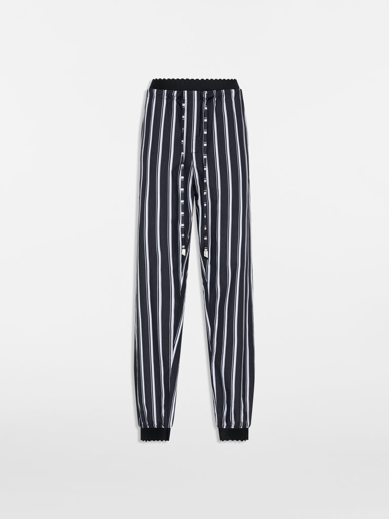 Pantalone lungo white e navy blue