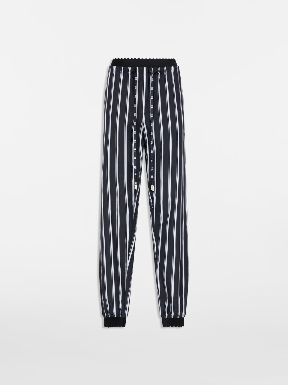 White and navy blue pants