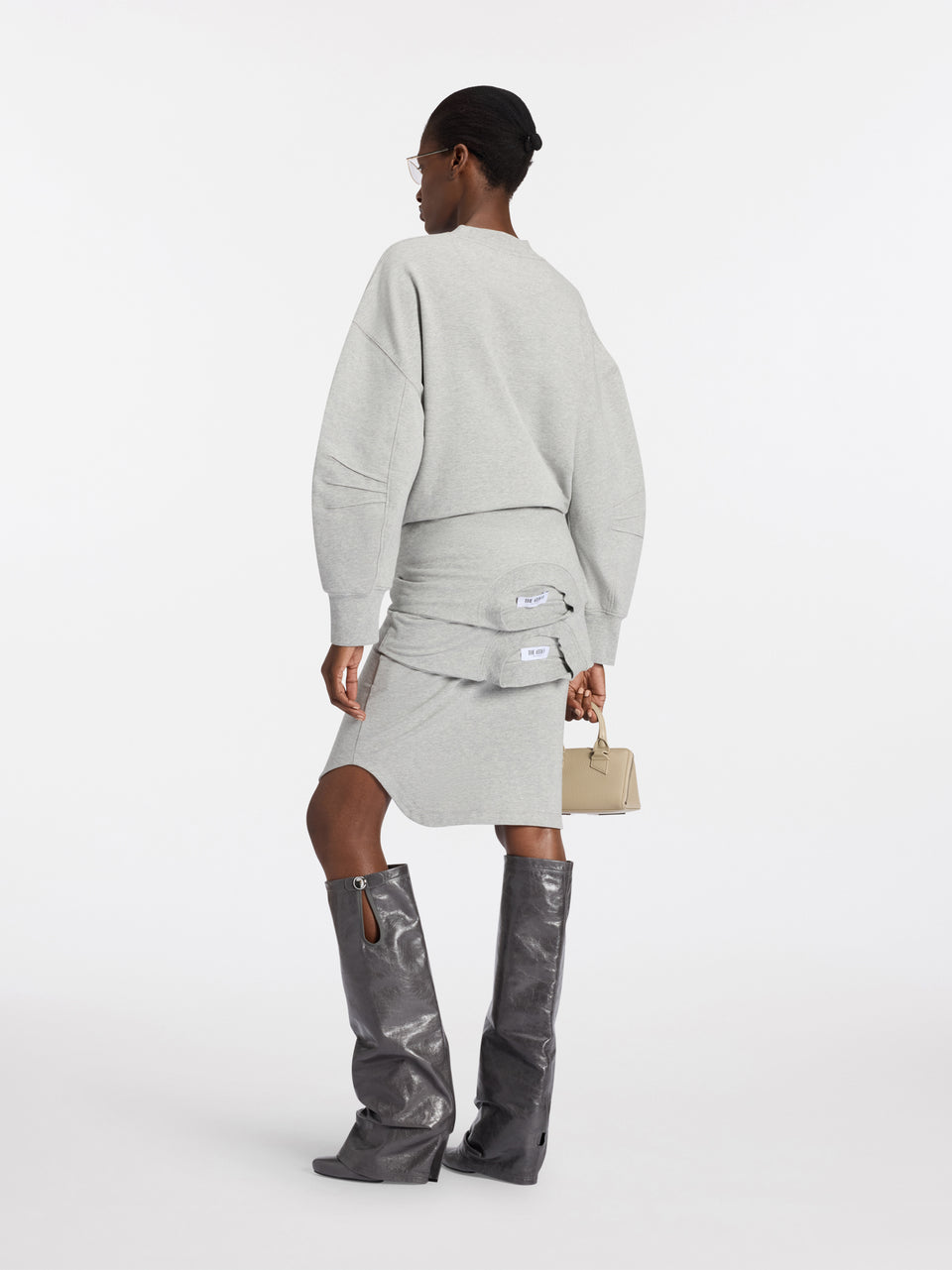 Mini gonna melange grey