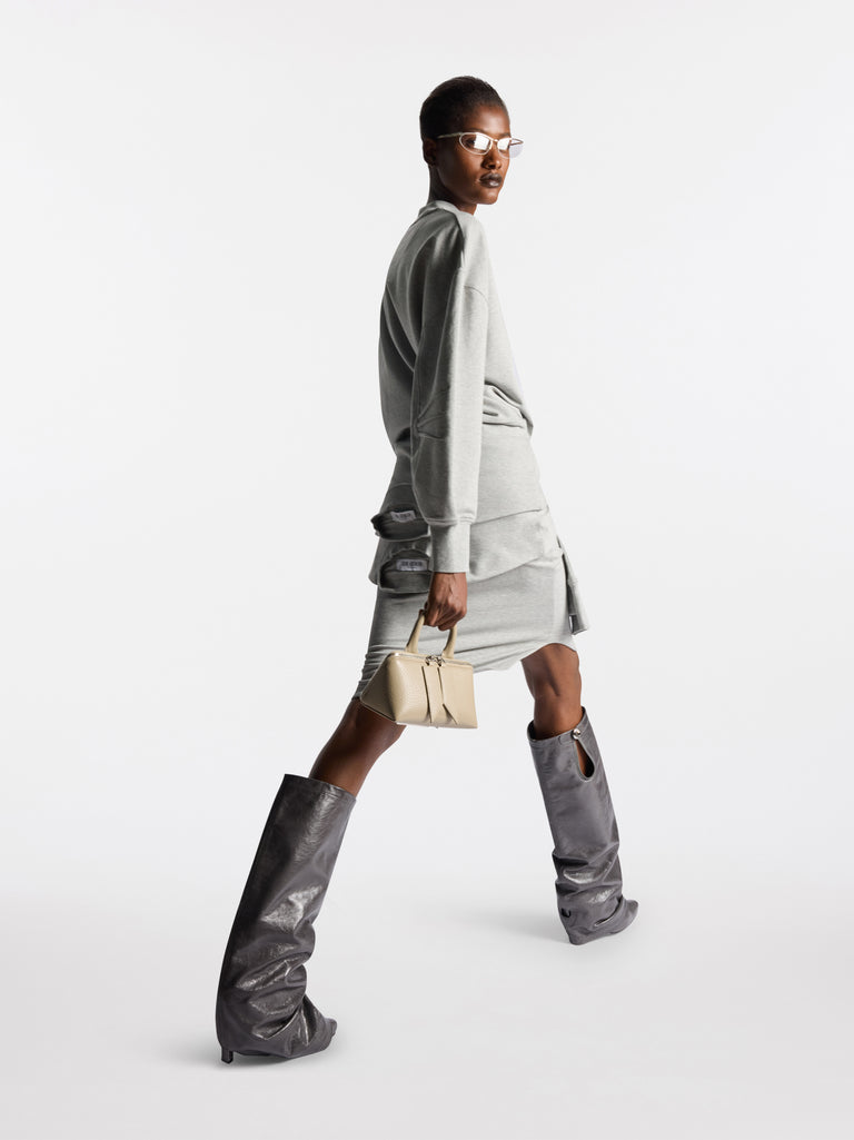 Mini gonna melange grey
