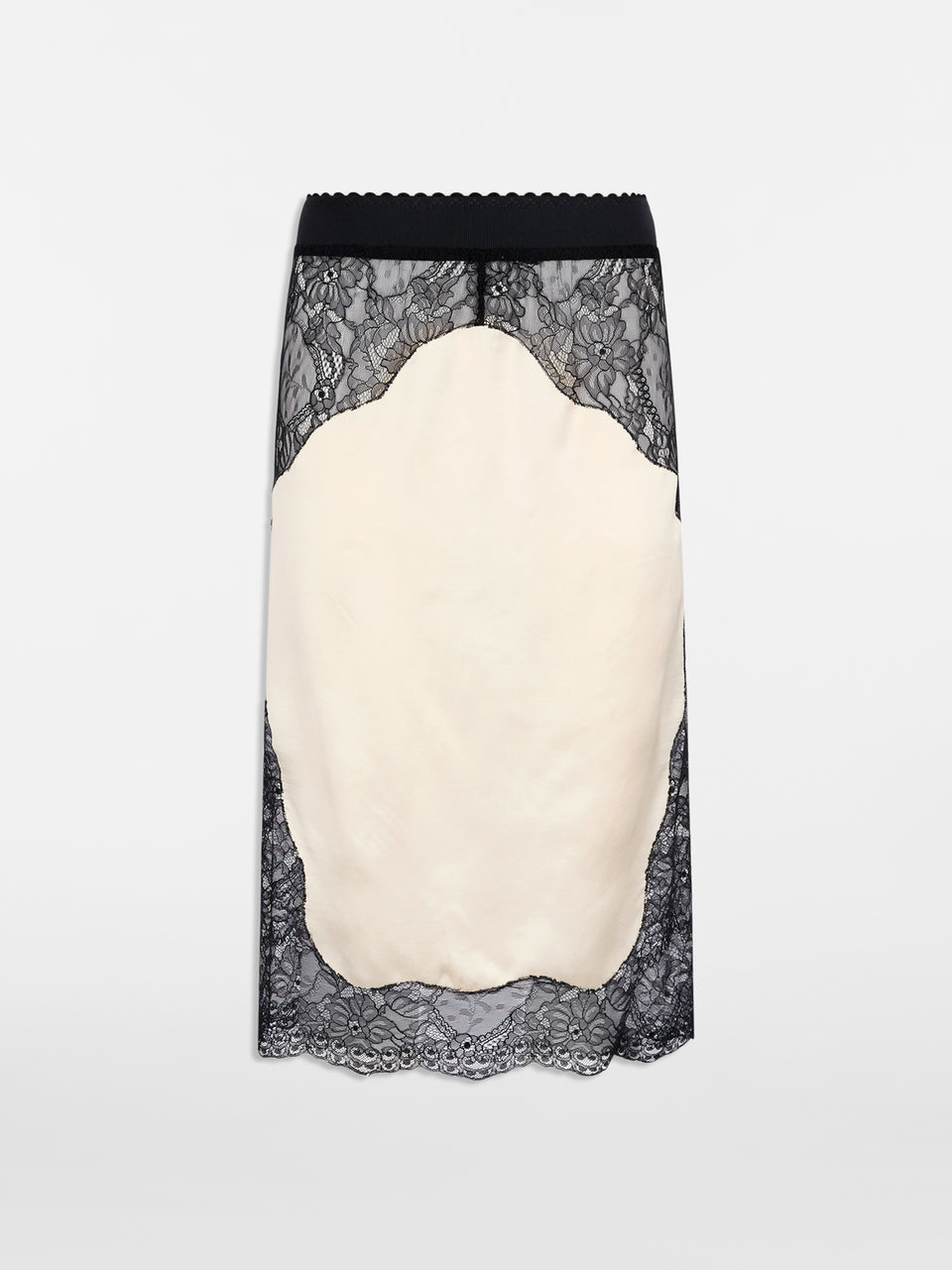 Gonna midi black e ivory