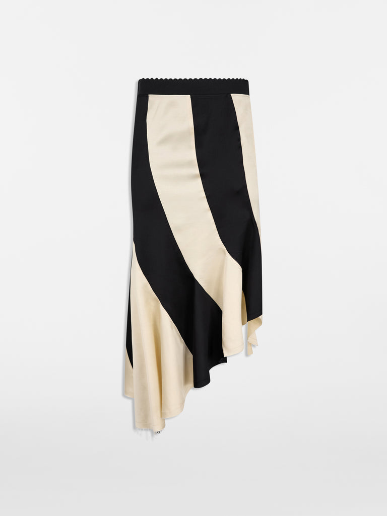 Gonna midi black e ivory