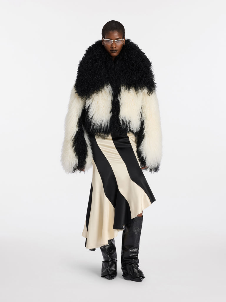 Gonna midi black e ivory